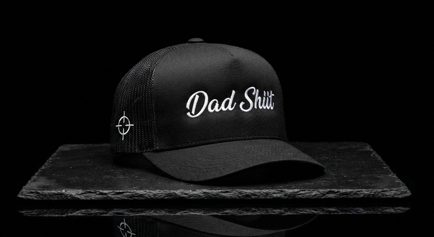 Dad Shiit Cursive Trucker