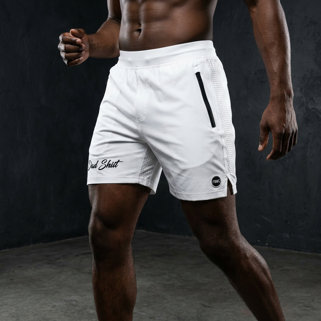 6" Hydro-Vent Training Shorts — All-White